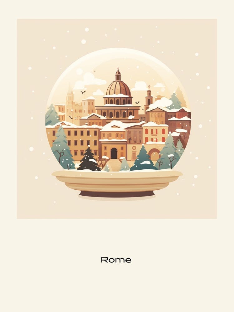 Rome Italy Snowglobe Poster