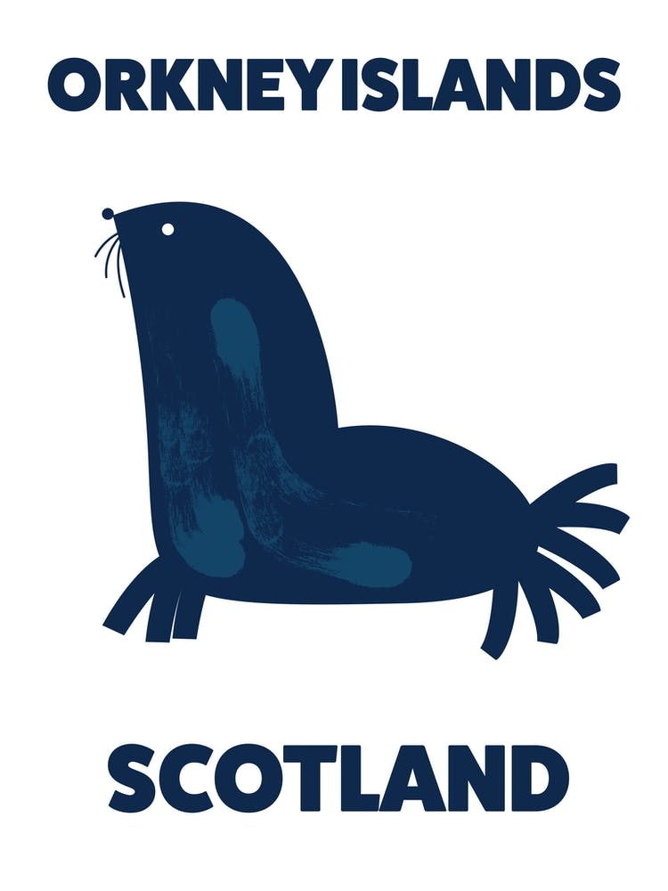 Orkney Islands Scotland Travel poster