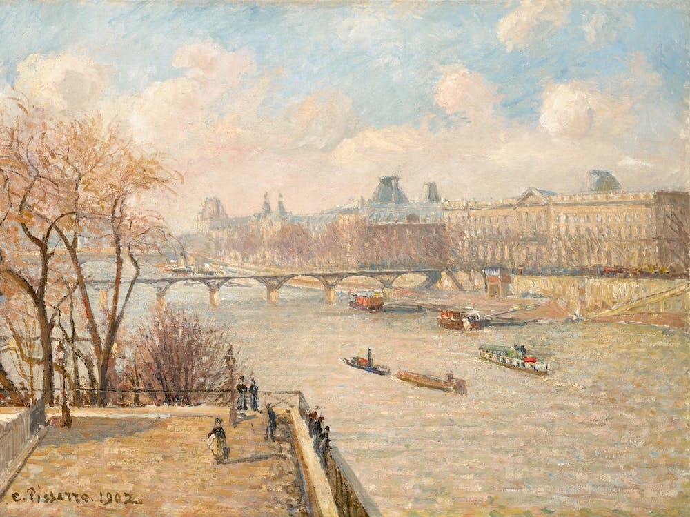 The Louvre From The Pont Neuf, Camille Pisarro