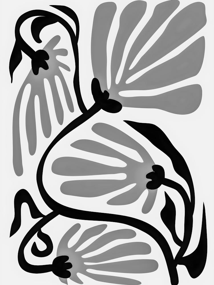 Abstract Black And White Painting 94