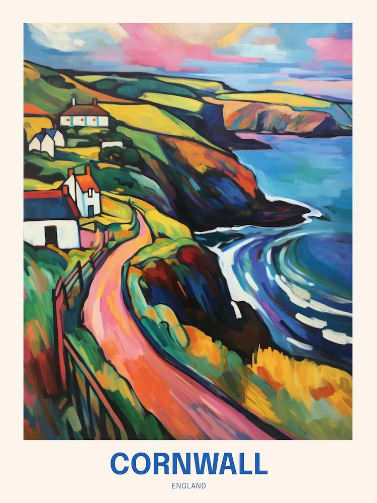 Cornwall England 13 Uk Travel Poster