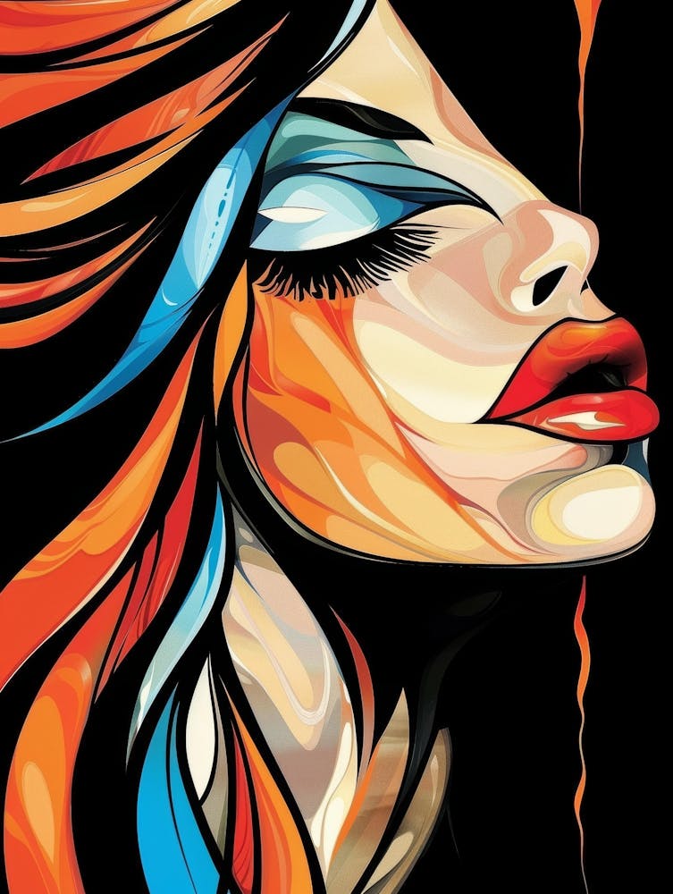 Girl With Colorful Hair 4