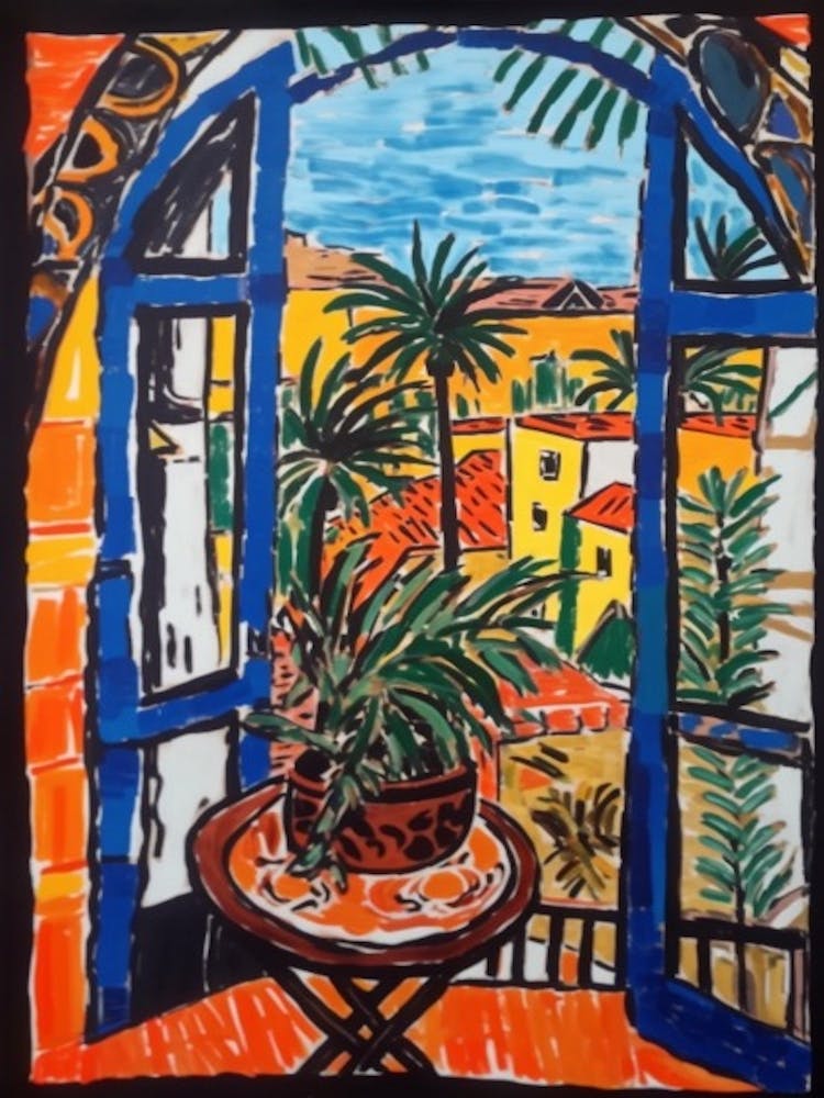 Window View Of Buenos Aires In The Style Of Fauvist 2