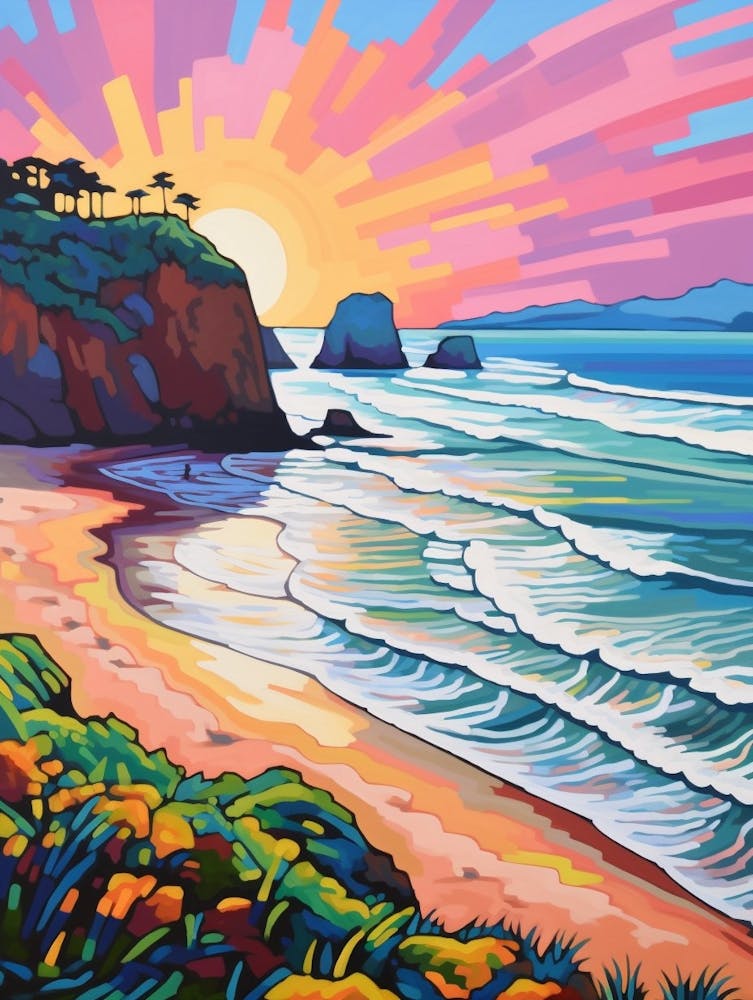 Cannon Beach Washington Retro Pop Art 3