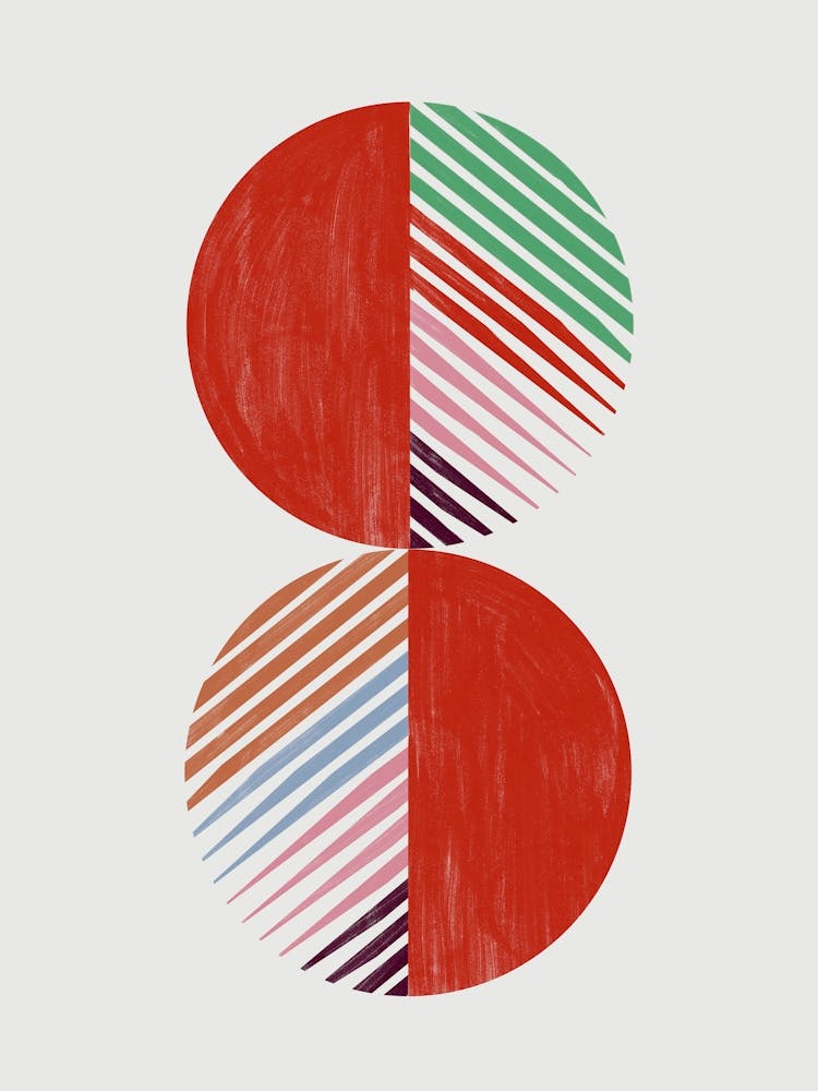 Red, White And Blue Modern Abstarct