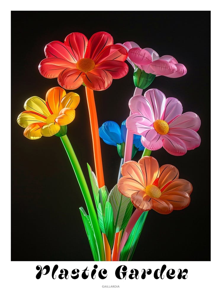 Bright Inflatable Flowers Poster Gaillardia 2
