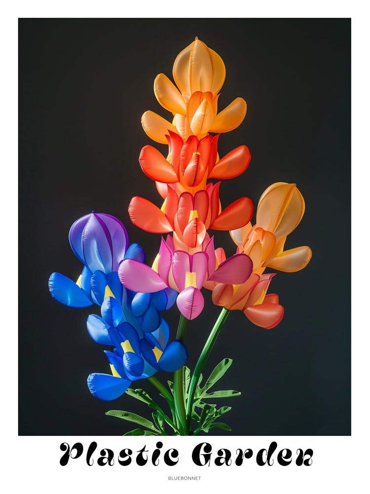 Bright Inflatable Flowers Poster Bluebonnet 5