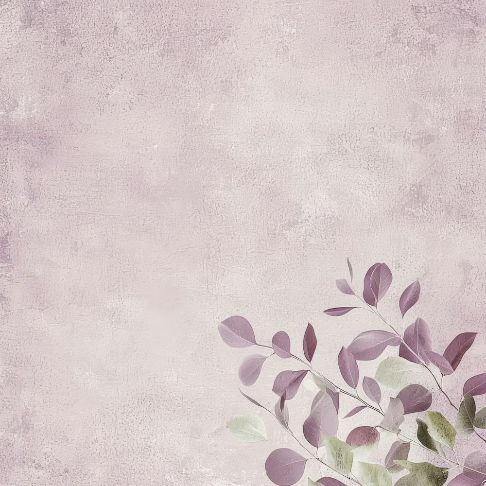 Eukalyptusblätter auf violettem Hintergrund