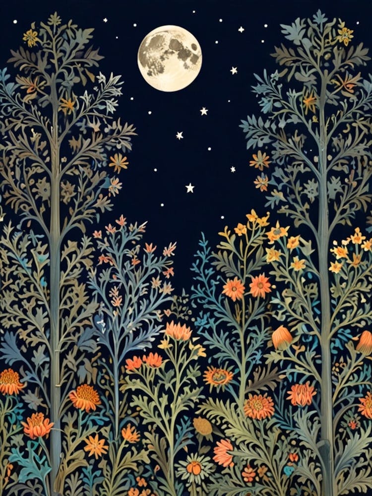 WILLIAM MORRIS Night In The Forest 4
