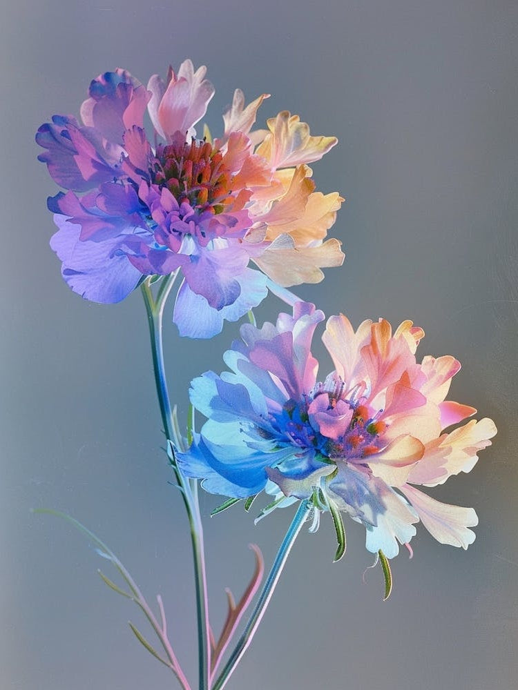 Iridescent Flower Scabiosa 1