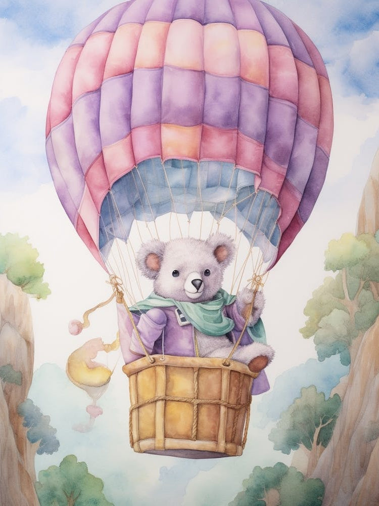 Baby Koala 2 In A Hot Air Balloon