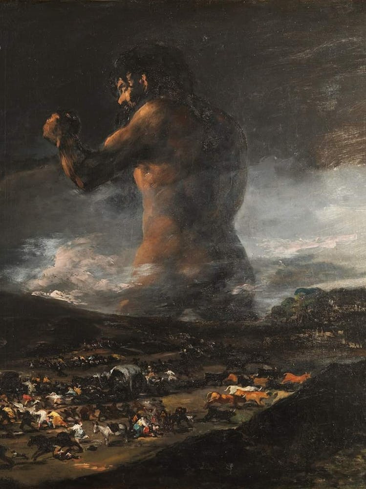 The Colossus - Francisco de Goya, 1808 in HD - Dark Gothics for Awesome Walls | Attack of Titans Mythological