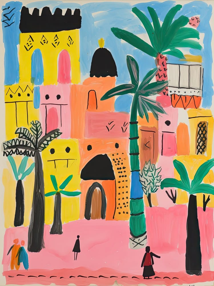 Baghdad, Dreamy Storybook Illustration 1