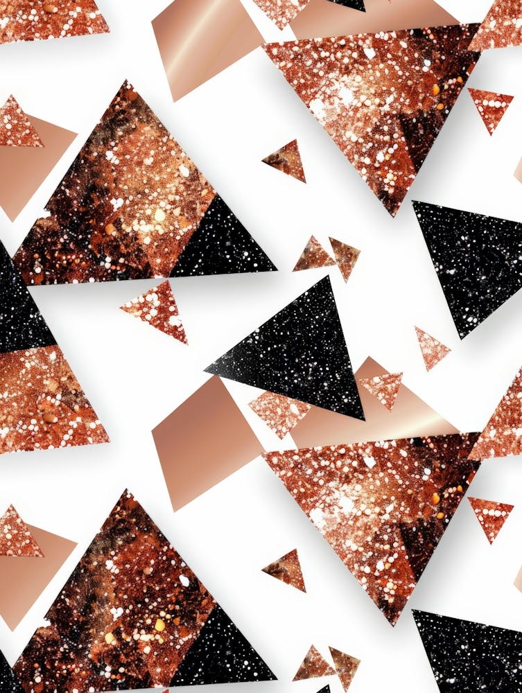 Abstract Gold And Black Geometric Pattern