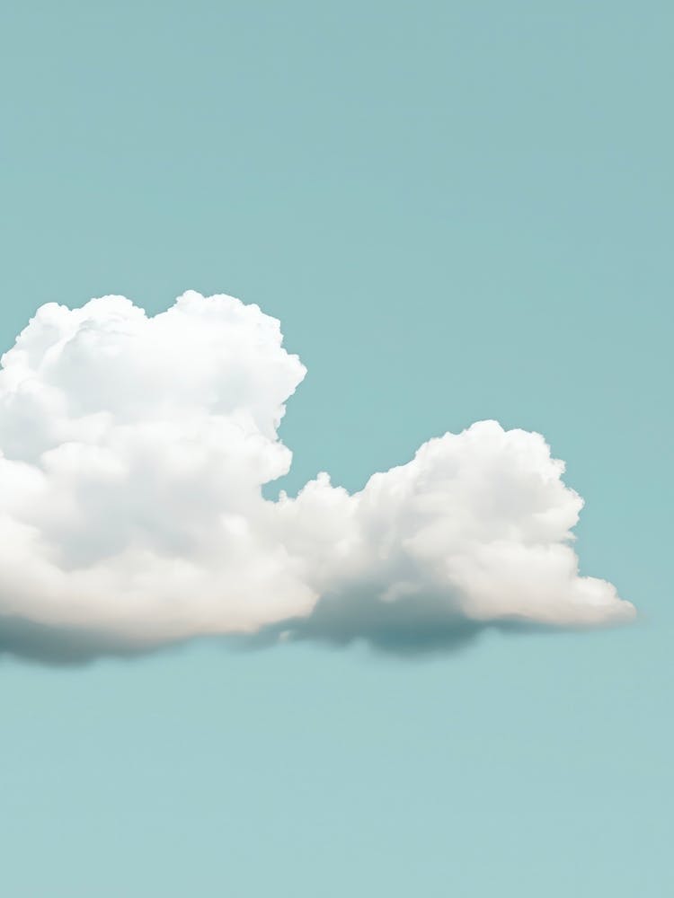 Cloud Wall Art Painting Blue Sky Print Detail C