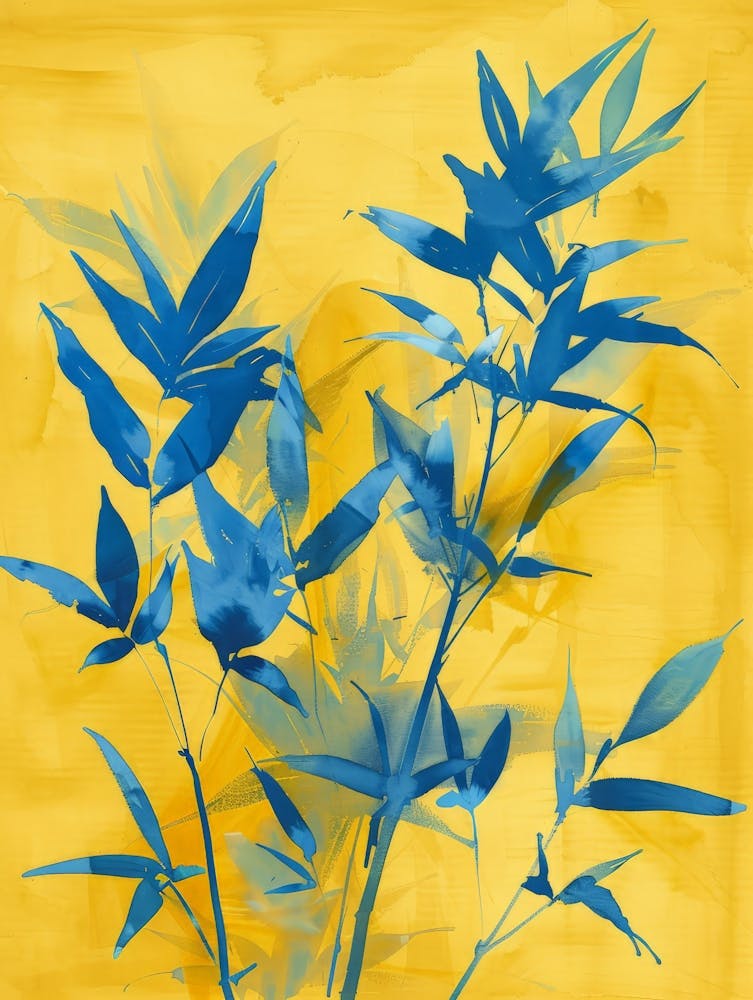 Blue And Yellow Bamboo