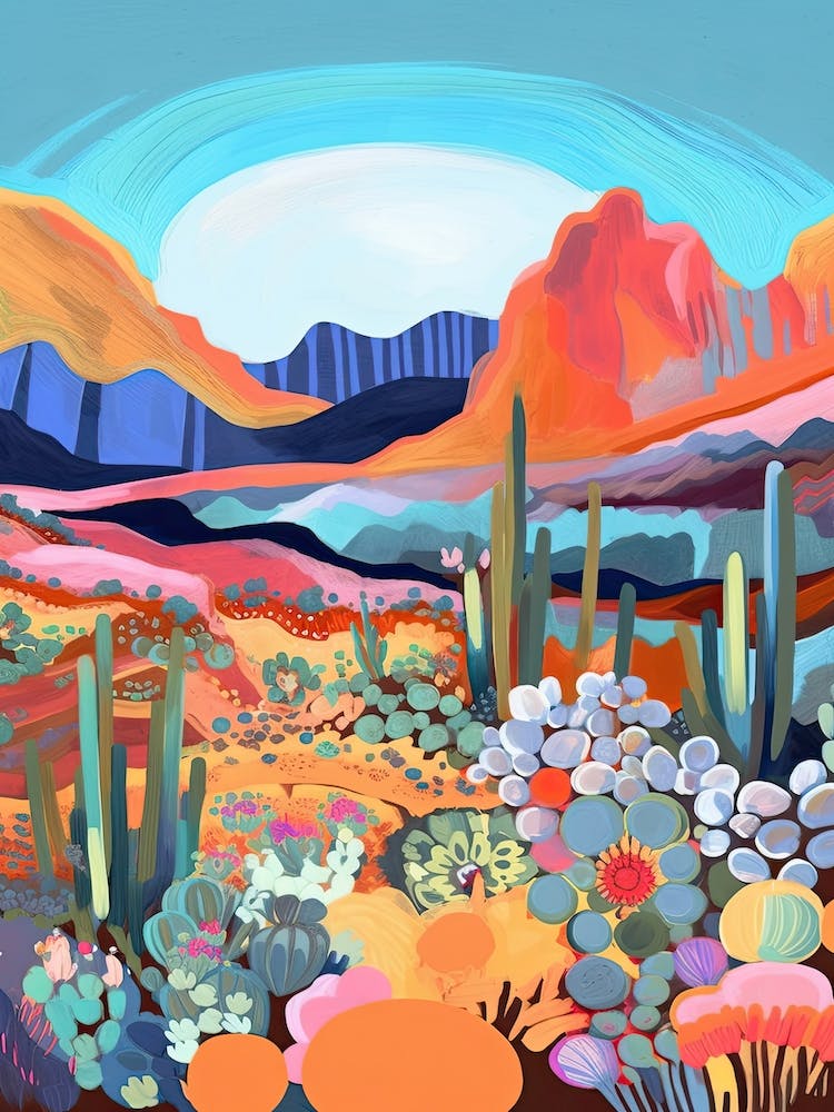 Colourful Desert Illustration 12