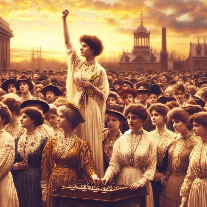 Woman In Front Of A Crowd