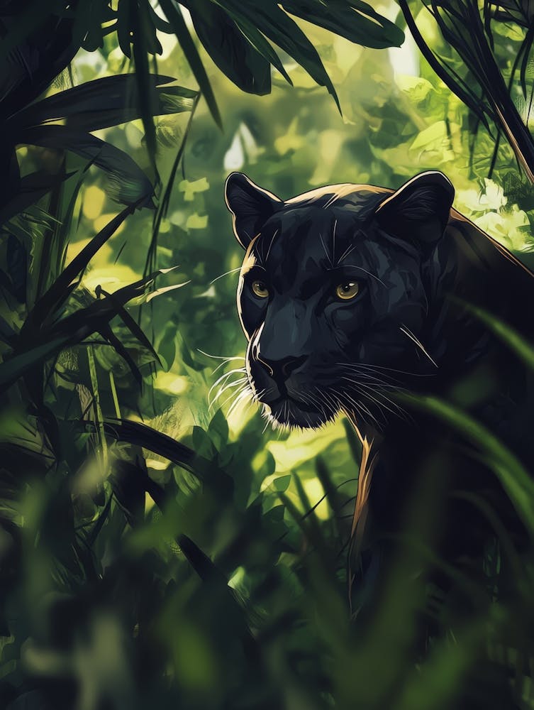Black Panther.Generated AI. Wall 1