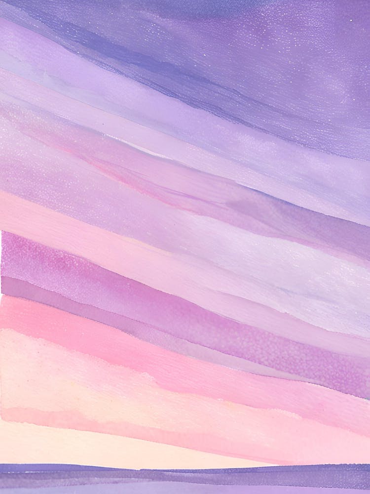 Watercolor Sunset Painting 1