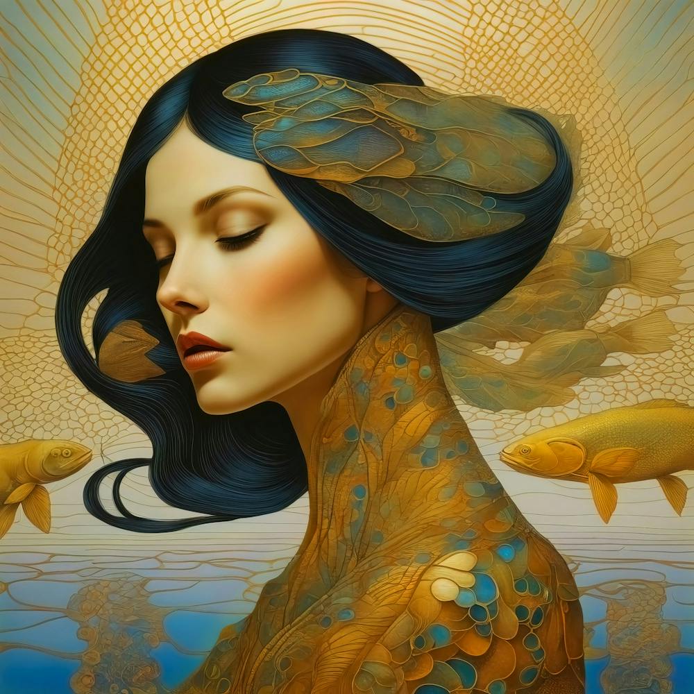 Phantasmagoric fashion portrait