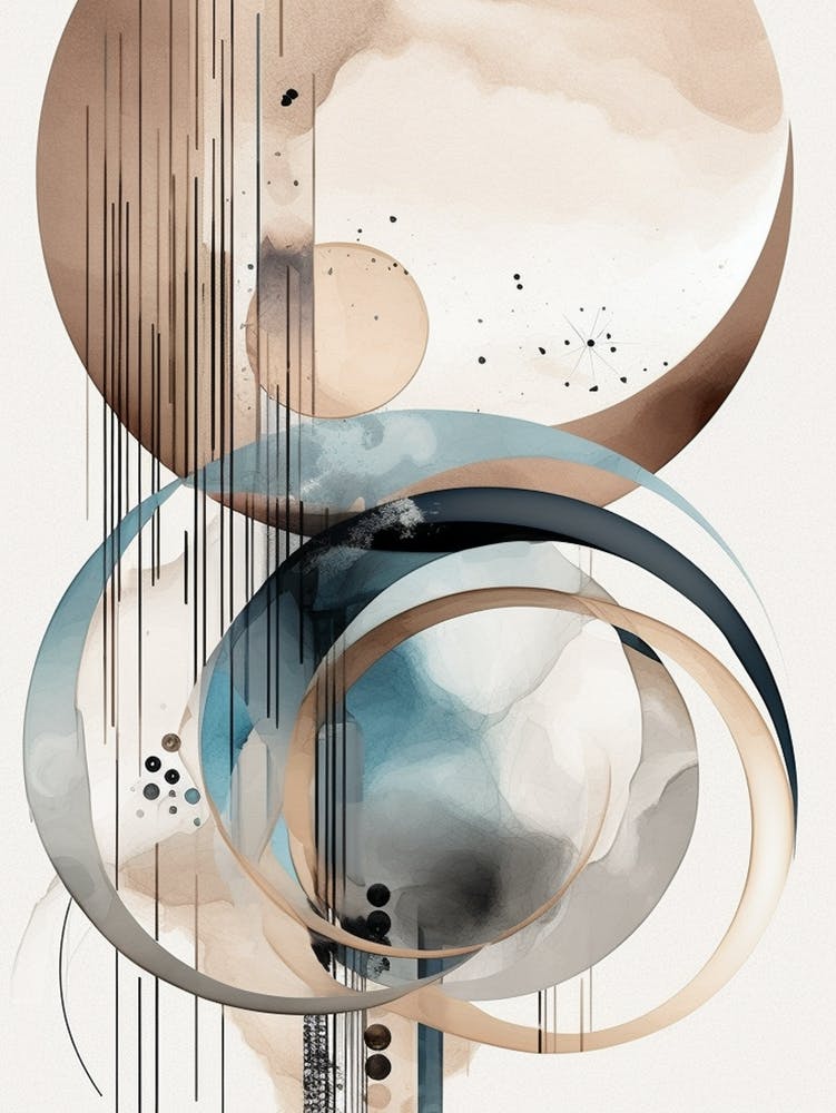 Abstract Circles Watercolor