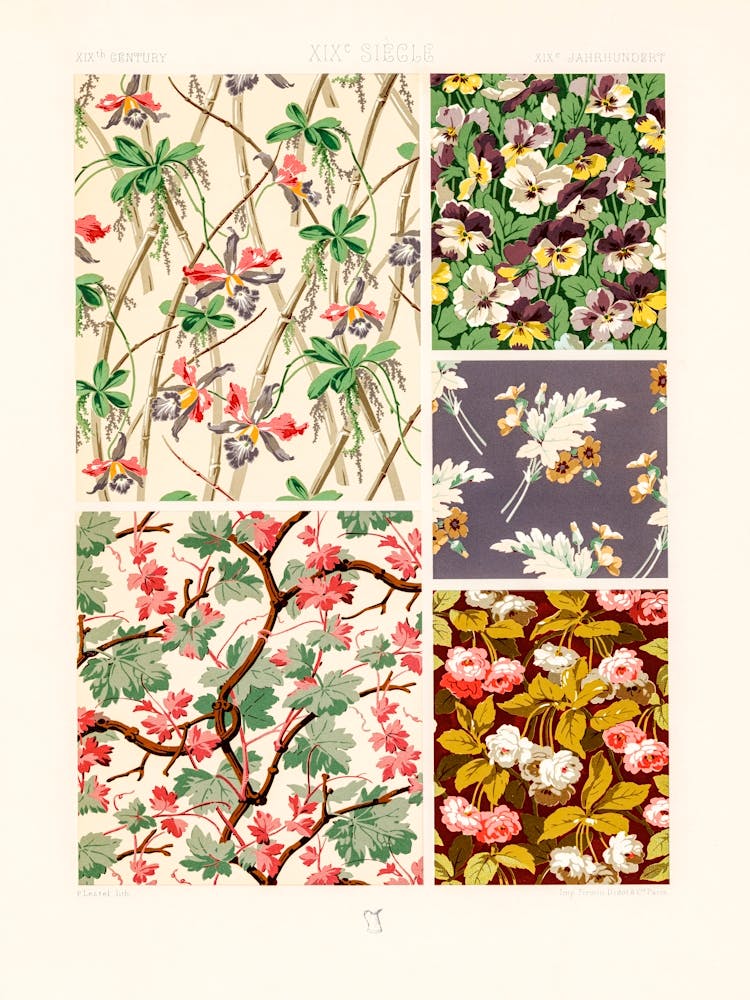 19th Century Flower Pattern, Albert Racine