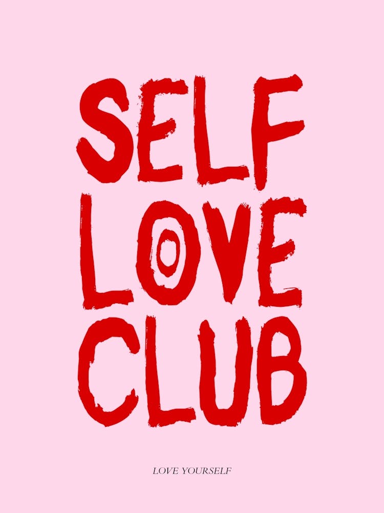 Self Love Club Pink & Red Print