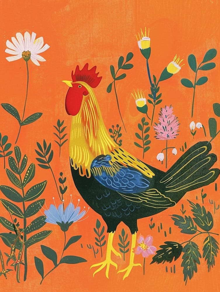 Spring Birds Rooster 2