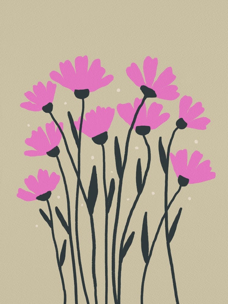 Minimal Pink Flowers