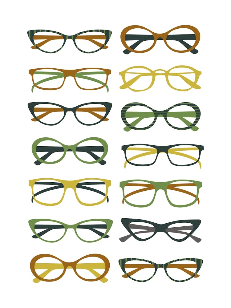 Green Glasses Print