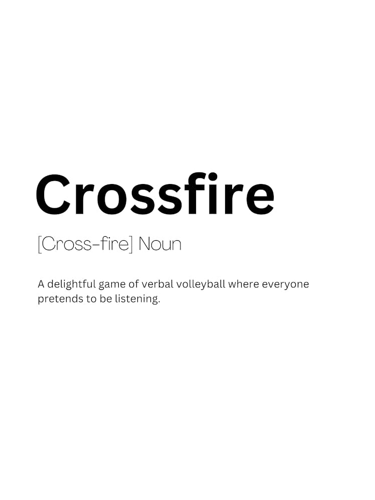 Crossfire Definition Meaning 1