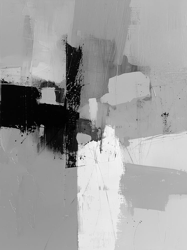 Abstract Painting, Black And White 1