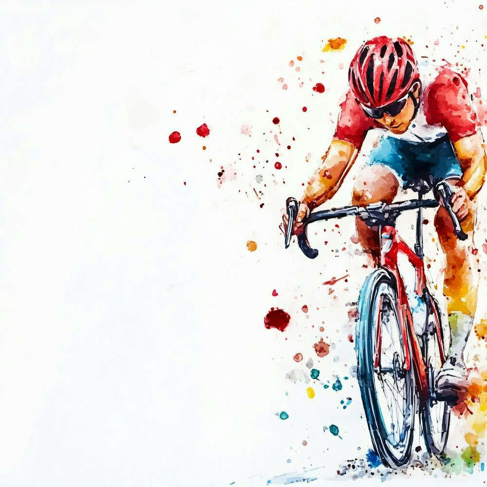 Watercolor Cyclist