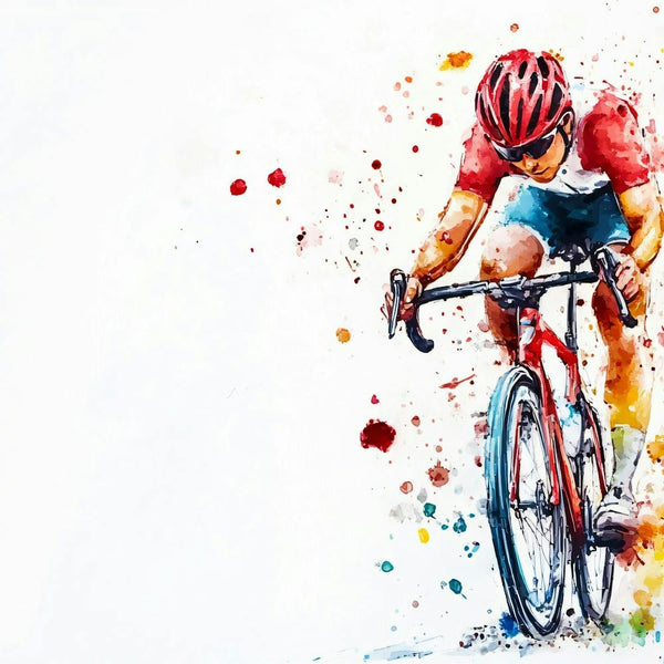rennrad gemälde Aquarell-Radfahrer Art Print by ThatWorksMedia – Fy!