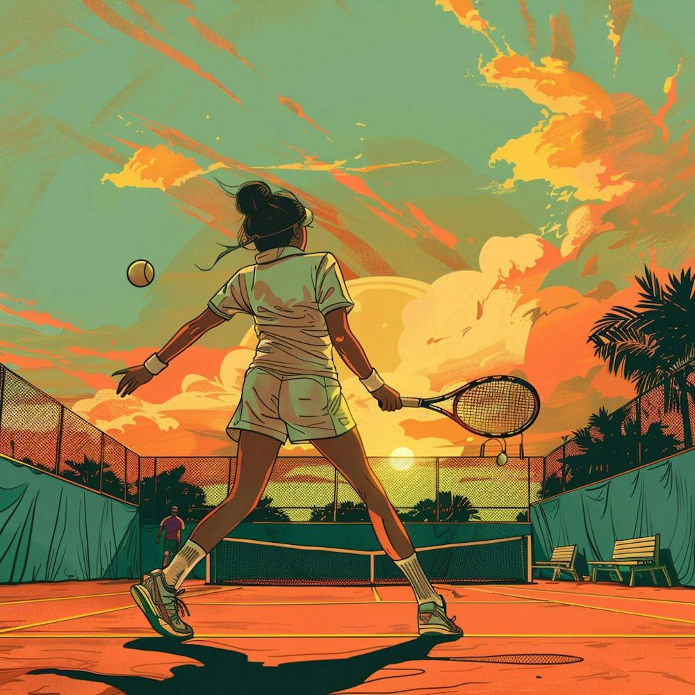 A Tennis Tournament Lofi Illustration 1718671258 2
