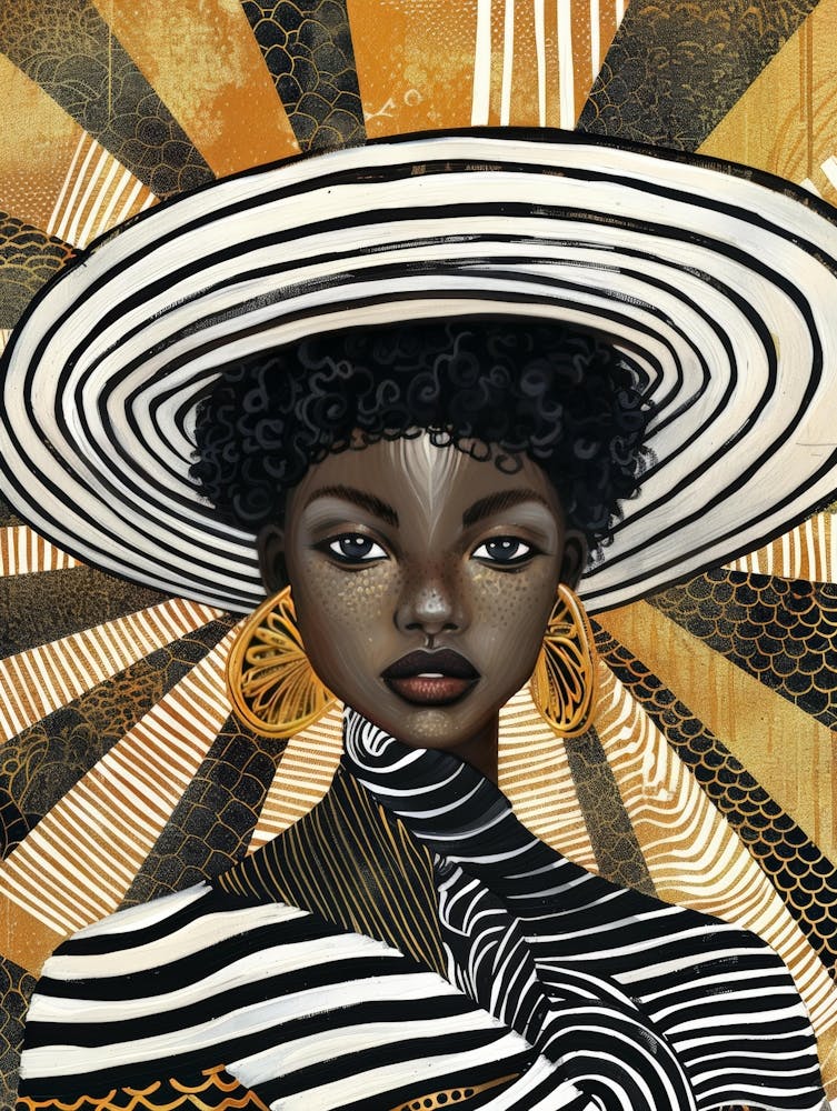 African Woman In A Hat 1