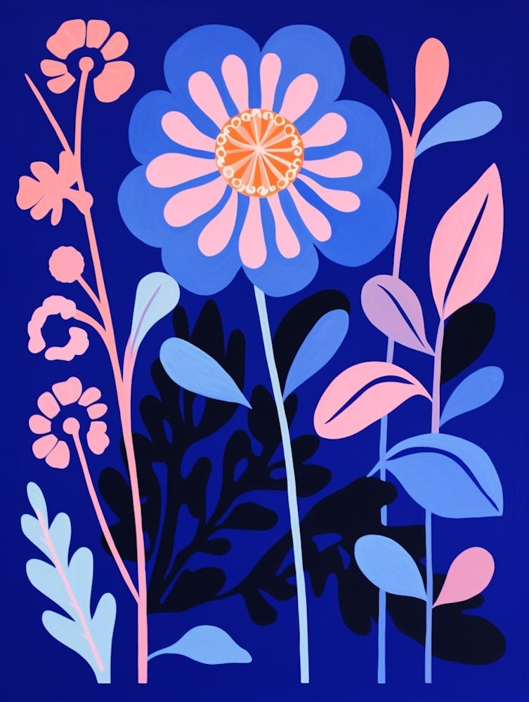 Blue Flower Illustration Everlasting Flower 3
