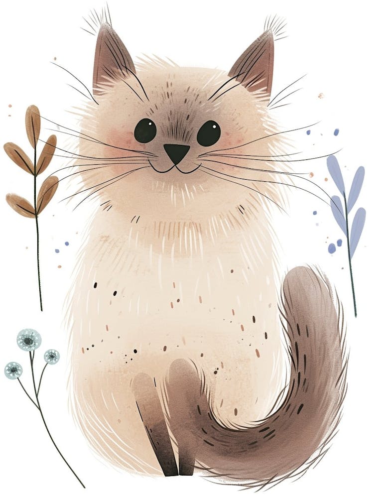 Ragdoll Cat Clipart Illustration 4