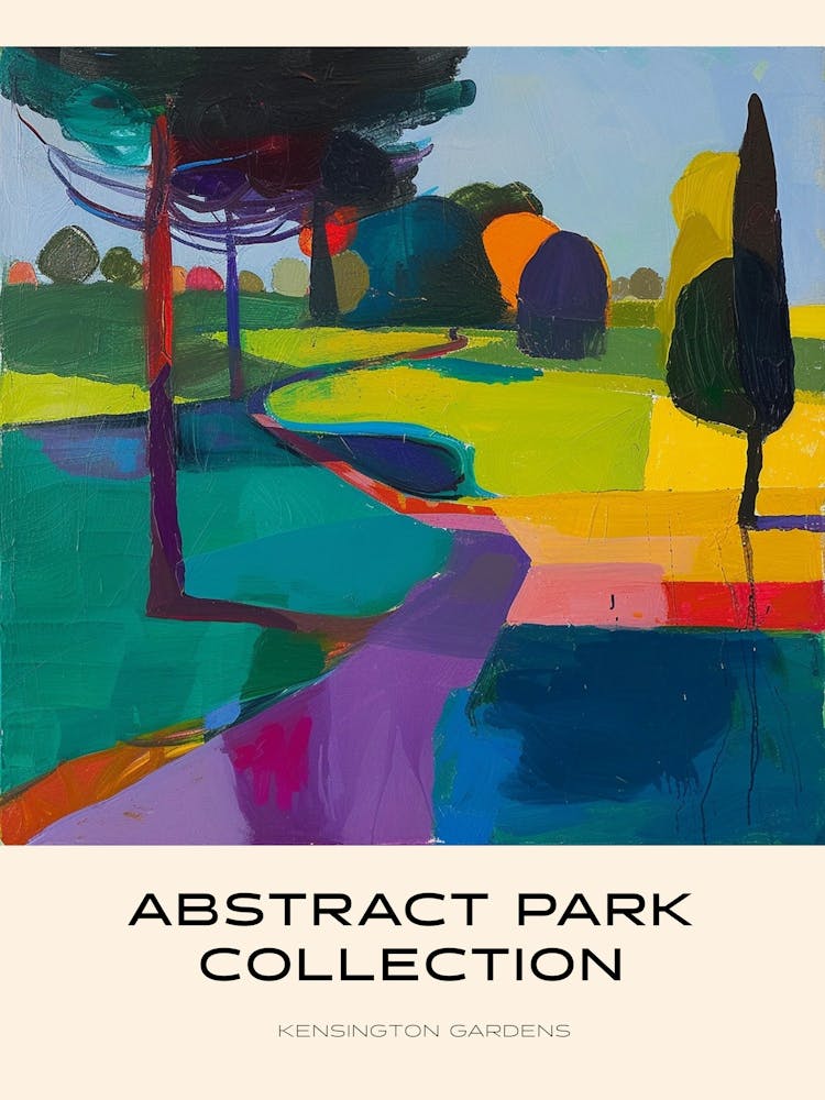Abstract Park Collection Poster Kensington Gardens London 1