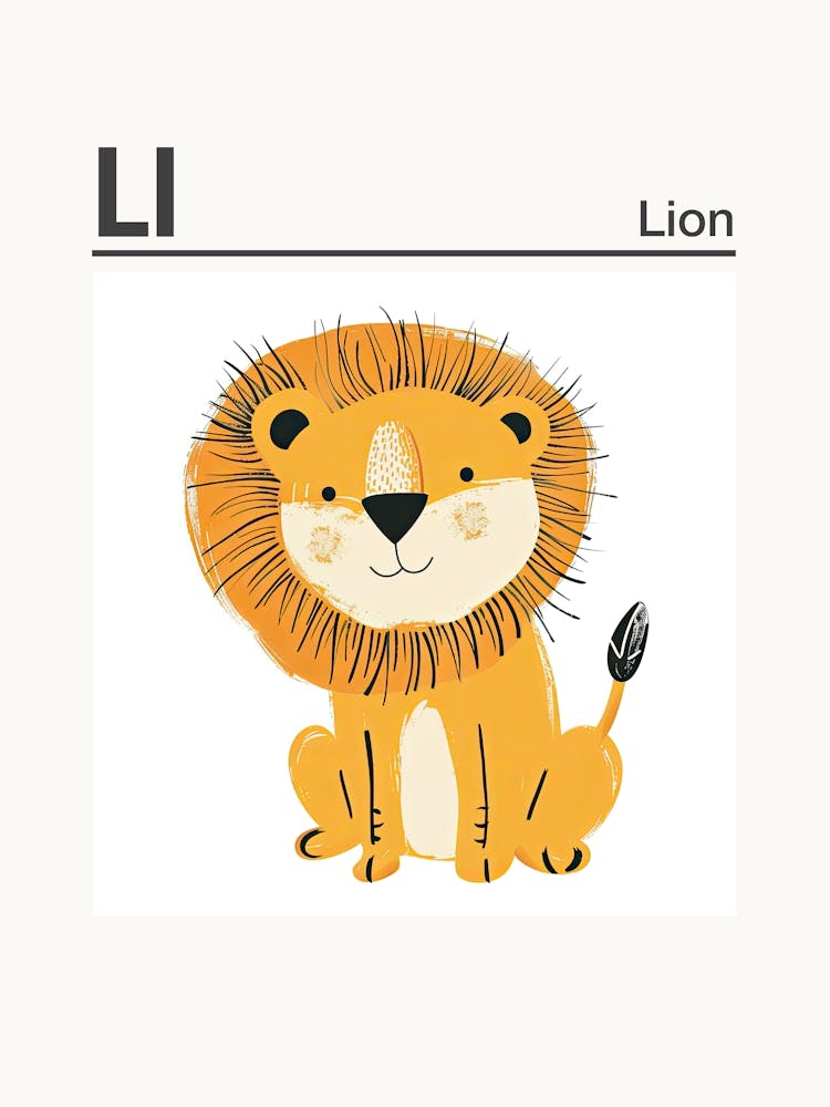 Animals Alphabet Lion 2