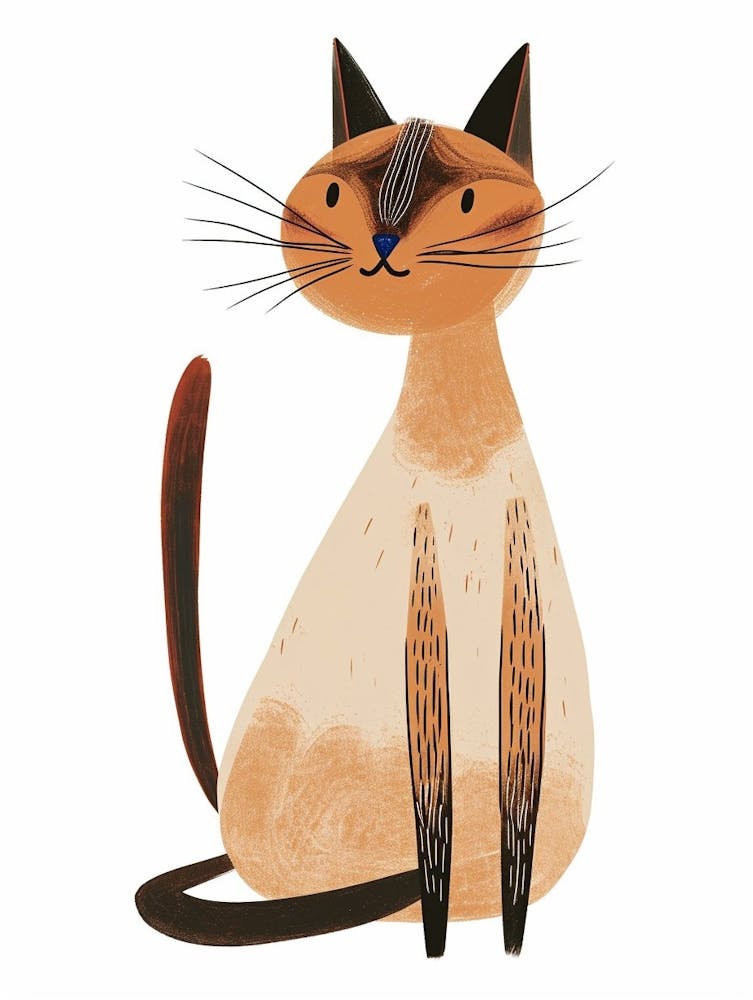Singapura Cat Clipart Illustration 3