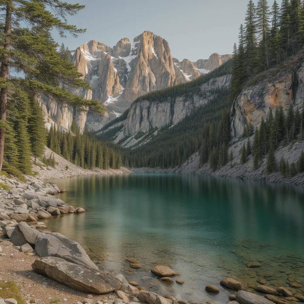 Mountain Lake In The Alps