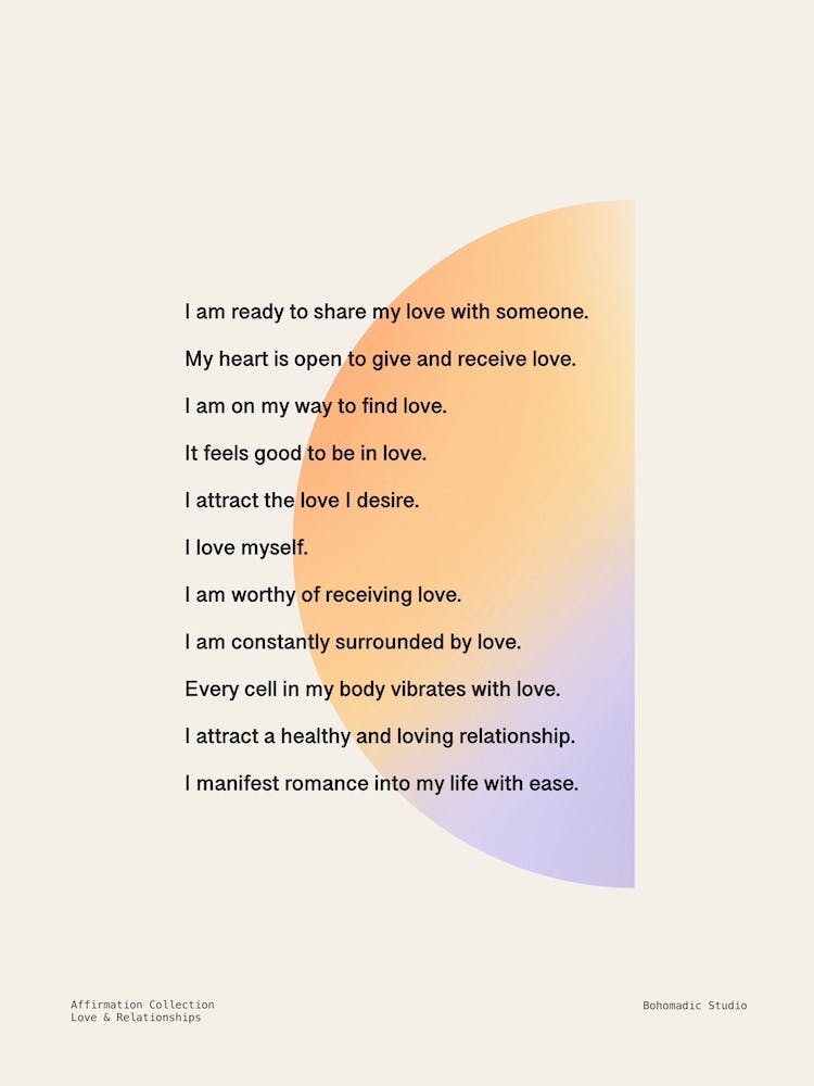 Affirmations Love & Relationship