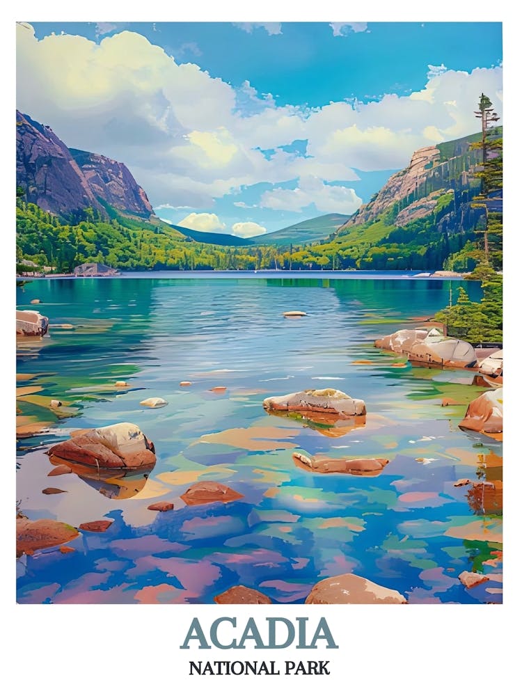 Acadia Wall Art Jordan Pond Print Acadia National Park Print Jordan Pond Poster Acadia National Park Poster Acadia National Park Art(1)