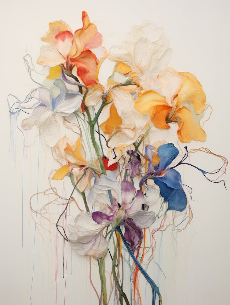 Abstract Flower Painting Iris 2