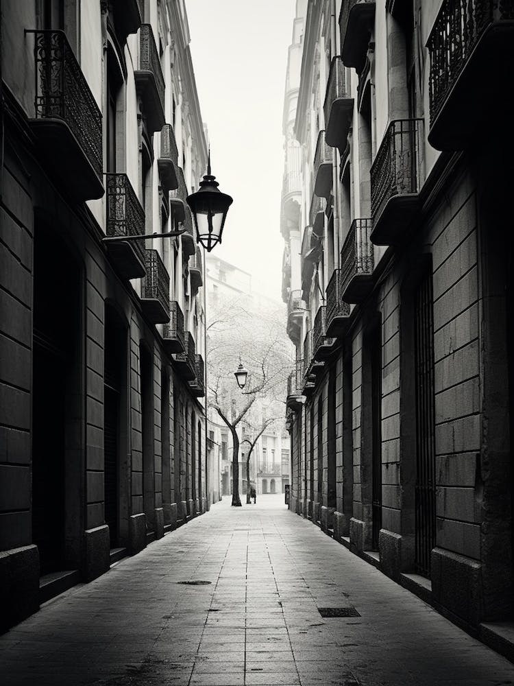 Barcelona, Spain, Black And White Analogue Photography 1