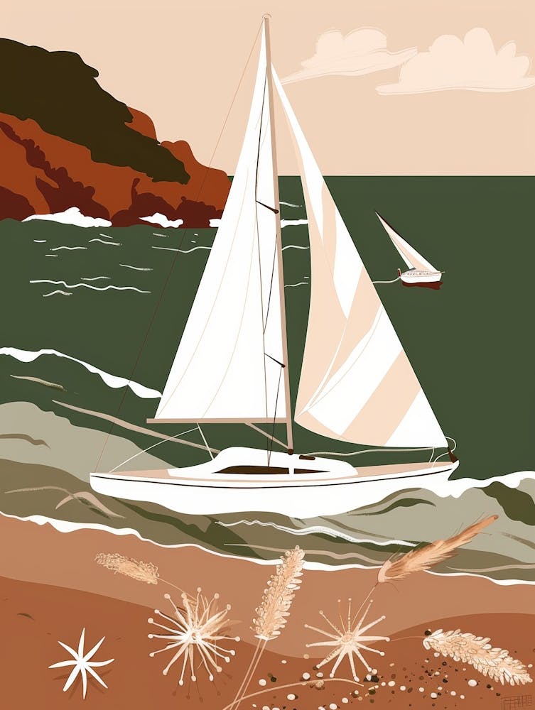 Sailboats On The Beach 1