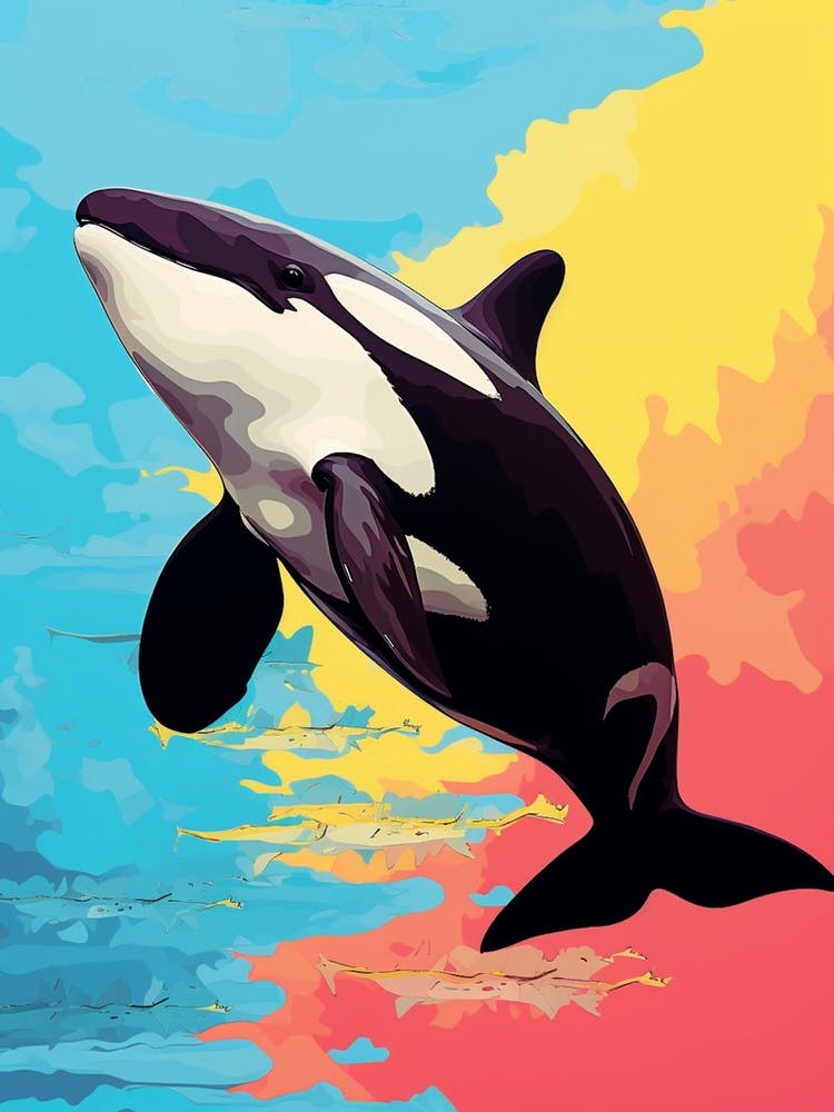 Pop Art Orca Whale 4