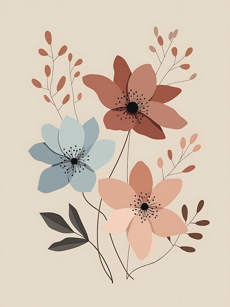 Minimalist Pastel Petal Serenity
